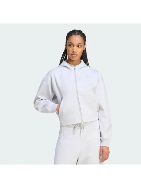 Bluza adidas Z.N.E. Cropped Full Zip szara