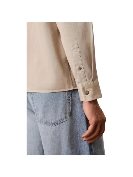 Džínsová košeľa Calvin Klein Jeans béžová