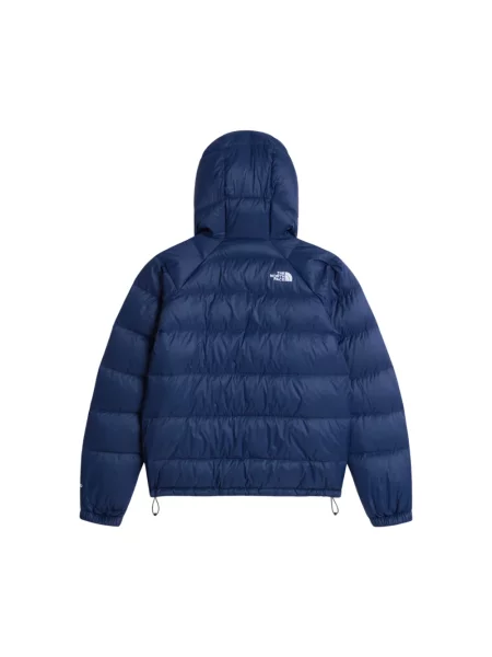 Kurtka puchowa The North Face z kapturem niebieska
