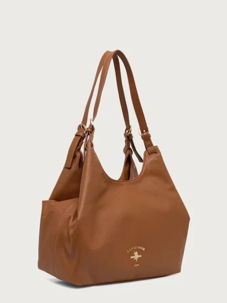 U.S. Polo Assn. kabelka hobo dámska z imitácie kože Stanford hnedá