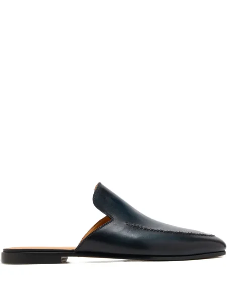 Papuci tip mules Magnanni din piele albastru