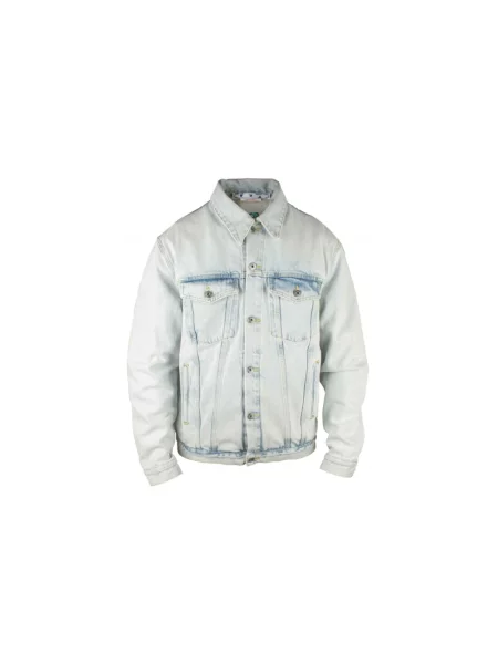 Haftowana kurtka jeansowa Off-white biała