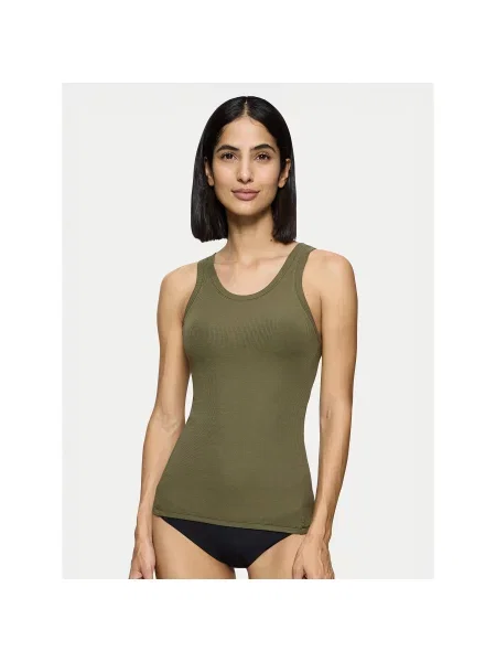 Triumph Marškinėliai Beauty Layers Slim Fit žalia