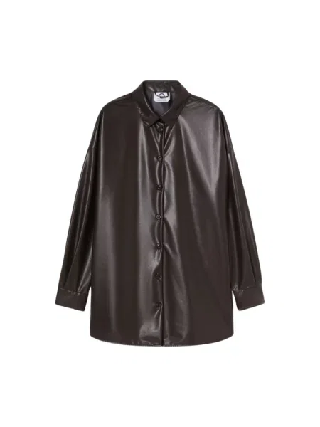 Koszula Marina Rinaldi skórzana brązowa