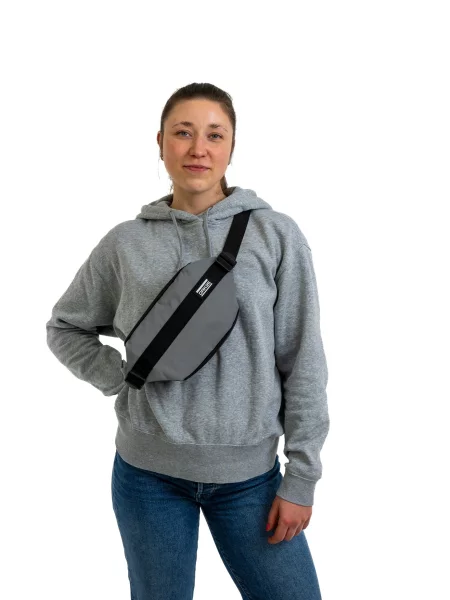 Torbica za okrog pasu Carry All Sling siva / črna bela