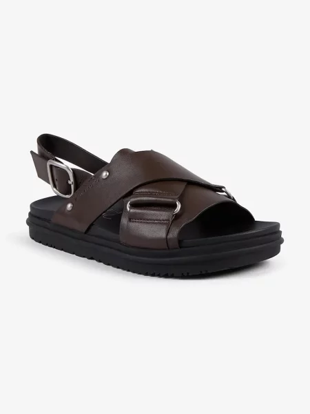 Emu Australia sandale femei din piele Faye maro