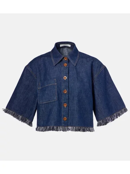 Cămașă Zimmermann cu franjuri albastru