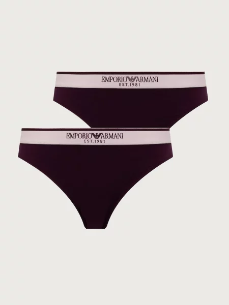 Emporio Armani Underwear tangá dámske s elastanom fialová