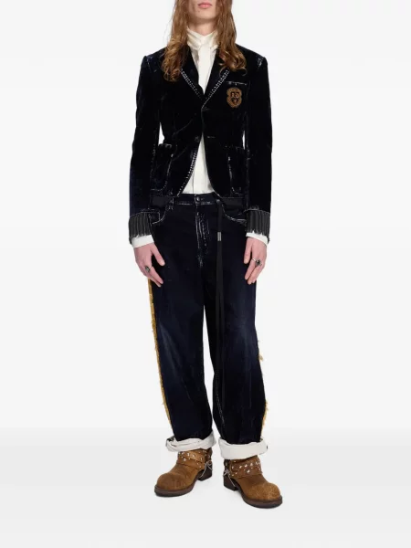 Blugi cu picior larg Ann Demeulemeester albastru