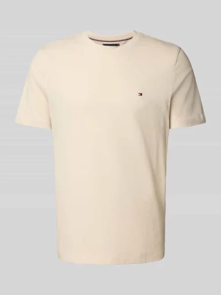 T-shirt o kroju regular fit z czystej bawełny Tommy Hilfiger biała