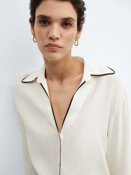 Сорочка MANGO Monna молочний