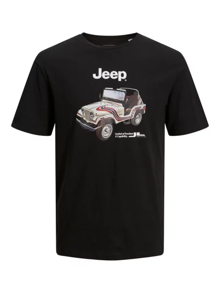 JACK & JONES Tricou bej / roșu / negru alb
