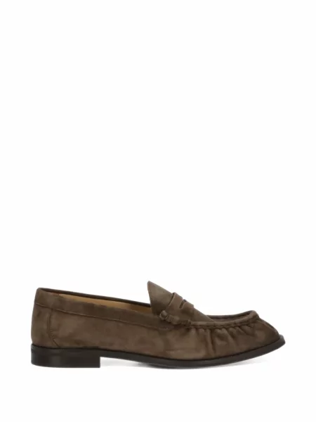 Pantofi loafer Julie Dee din piele de căprioară maro