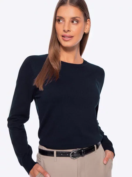 Sweter klasyczny granatowy
