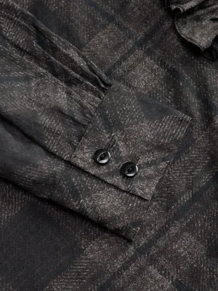 Καρό πουκάμισο Ralph Lauren Rrl με βολάν γκρι