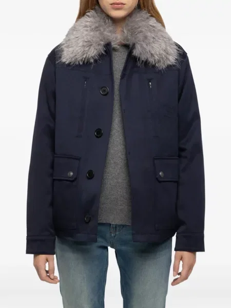 С яка кожух Zadig&voltaire с козина синьо