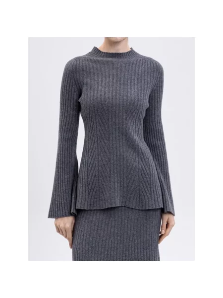 Sweter Twinset wełniany szary