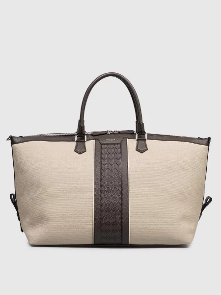 Дорожная сумка Serapian с принтом бежевая