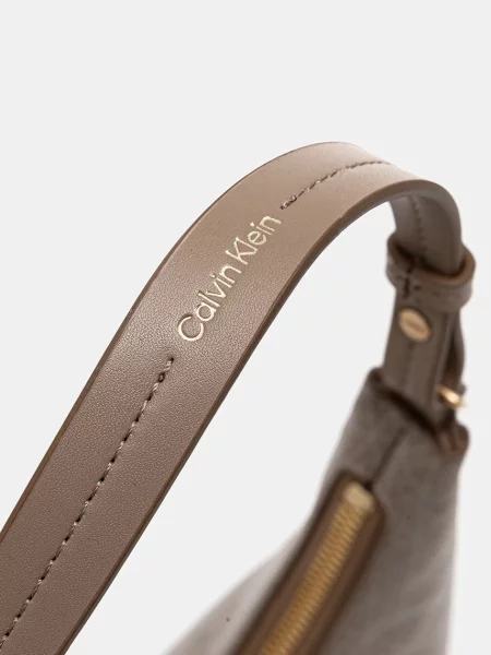 Calvin Klein Táska Emblem Aop Conv Shoulder Bag bézs