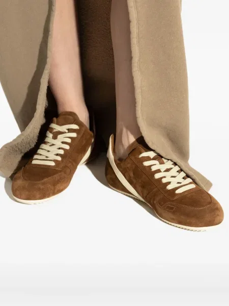Sneakerși Rick Owens din piele de căprioară maro