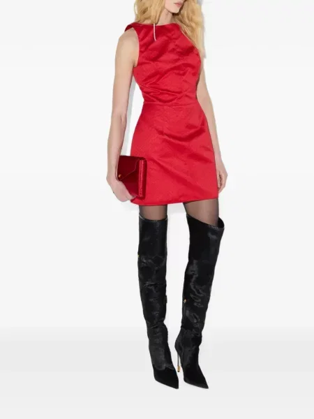 Tafta rochie mini Elisabetta Franchi roșu