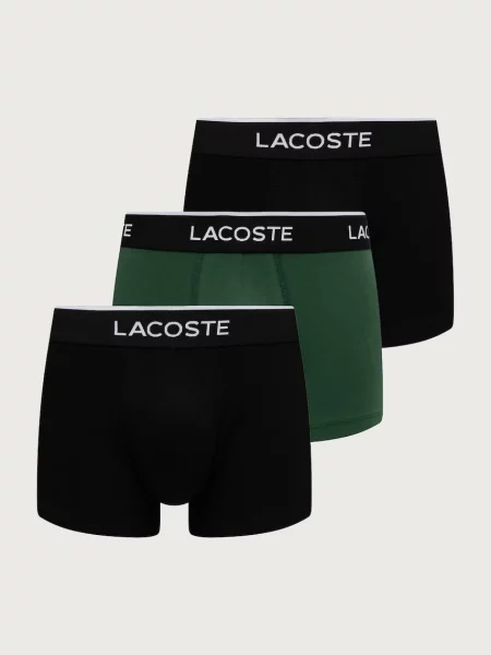 Lacoste priliehavé boxerky pánske s elastanom zelená