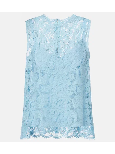 Top Dolce&gabbana din dantelă albastru