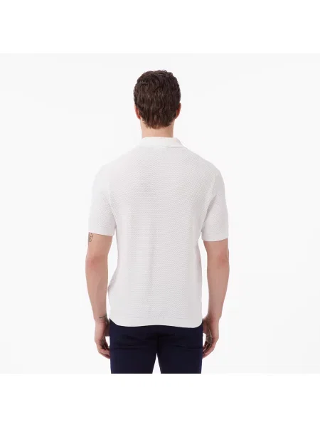 Lacoste Sweter Z Kołnierzykiem Polo Classic Fit beżowy