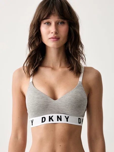 DKNY trojúhelníková podprsenka s modalem šedá