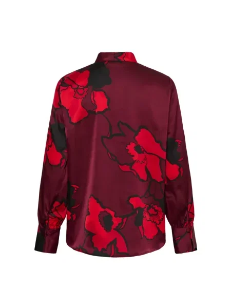 Bluzka Inwear z dekoltem w serek czerwona