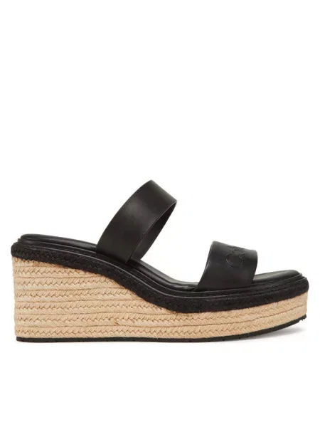 Calvin Klein Espadryle Wedge Sandal 50 He czarny