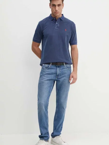 Поло Polo Ralph Lauren однотонний синій