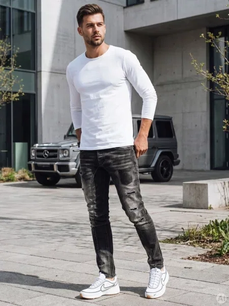 Spodnie jeansowe Dstreet czarne