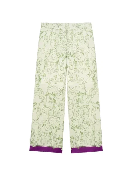 Pantaloni palazzo Shanghai Tang de mătase