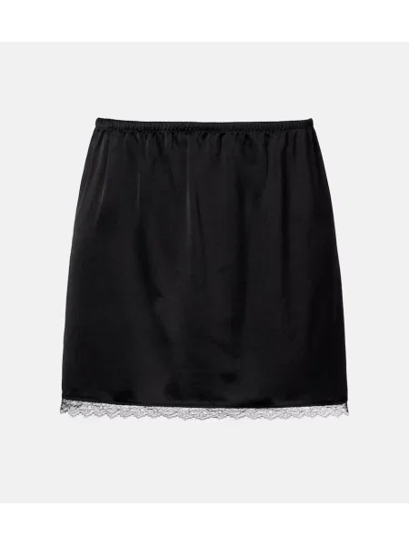 Fustă Leset din satin negru