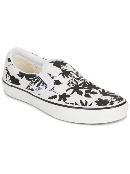 Slip on klasične hlačke slip Vans bela