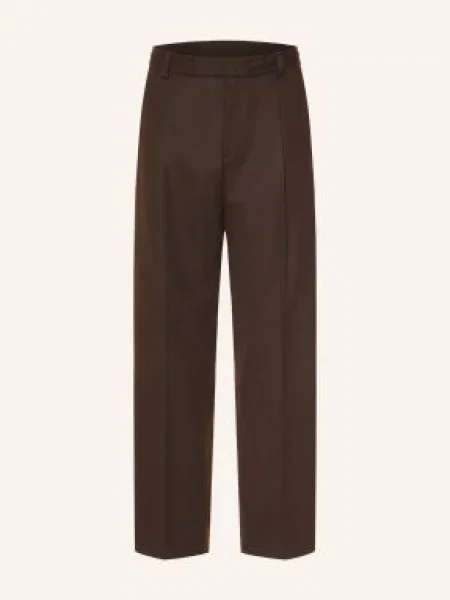 Hugo Chino Kalhoty Tari Regular Fit tmavě hnědá