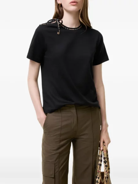 Μπλούζα Burberry γραβάτες μαύρο