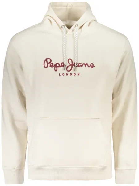 Суичър с качулка Pepe Jeans с качулка с апликация бежово