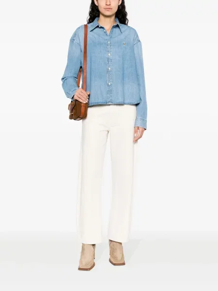 Zateplené sametové šortky cargo Polo Ralph Lauren s vysokým pasem oranžové