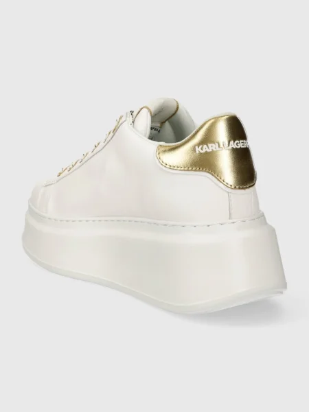 Kožené sneakers boty Karl Lagerfeld ANAKAPRI bílá