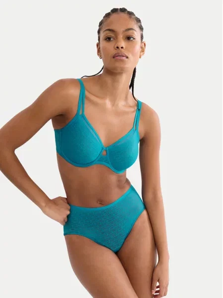 Triumph Figi klasyczne z wysokim stanem Triumph Signature Sheer Maxi EX niebieski