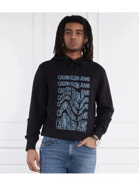 CALVIN KLEIN JEANS Hanorac INSTITUTIONAL WARP negru