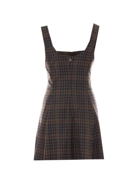 Rochie mini Aniye By fără mâneci în carouri gri