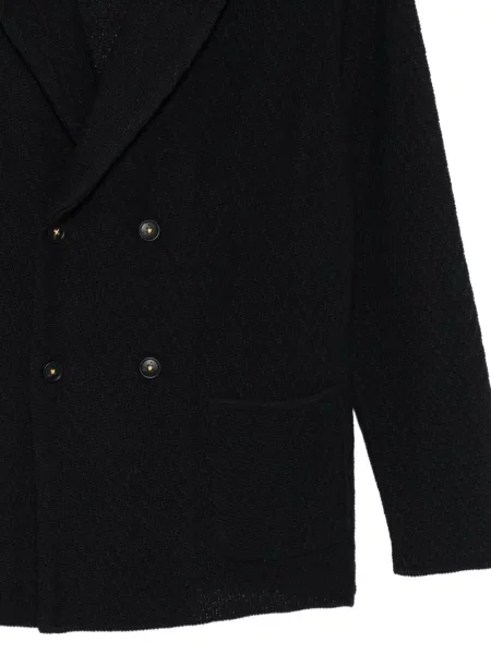 Pletená dvouřadá bunda Manuel Ritz černá