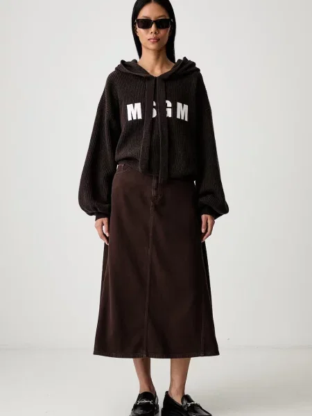 MSGM pulover pentru femei din lână maro