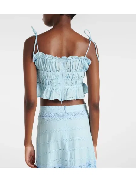 Top Melissa Odabash orezané modrá
