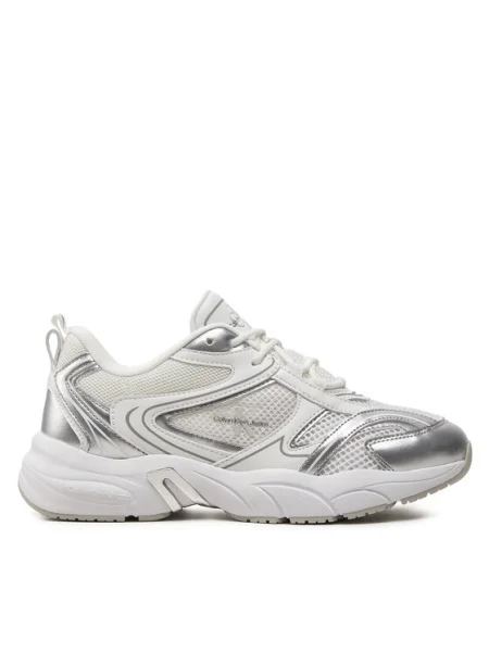 Calvin Klein Jeans Сникърси Retro Tennis Low Lace Mh Ml Mtl бял