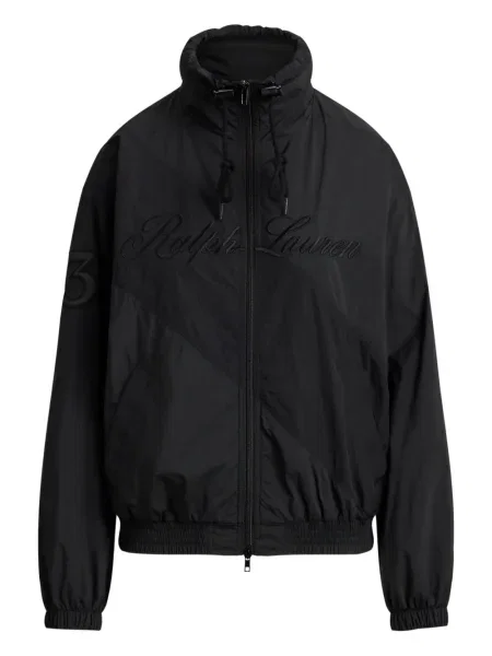 Kratak samt polo majica Polo Ralph Lauren s vezom crna