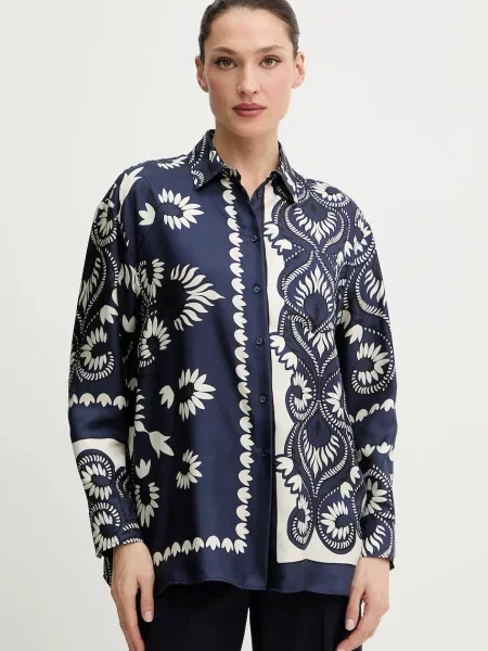 Weekend Max Mara Cămașă Lastra Bleumarin